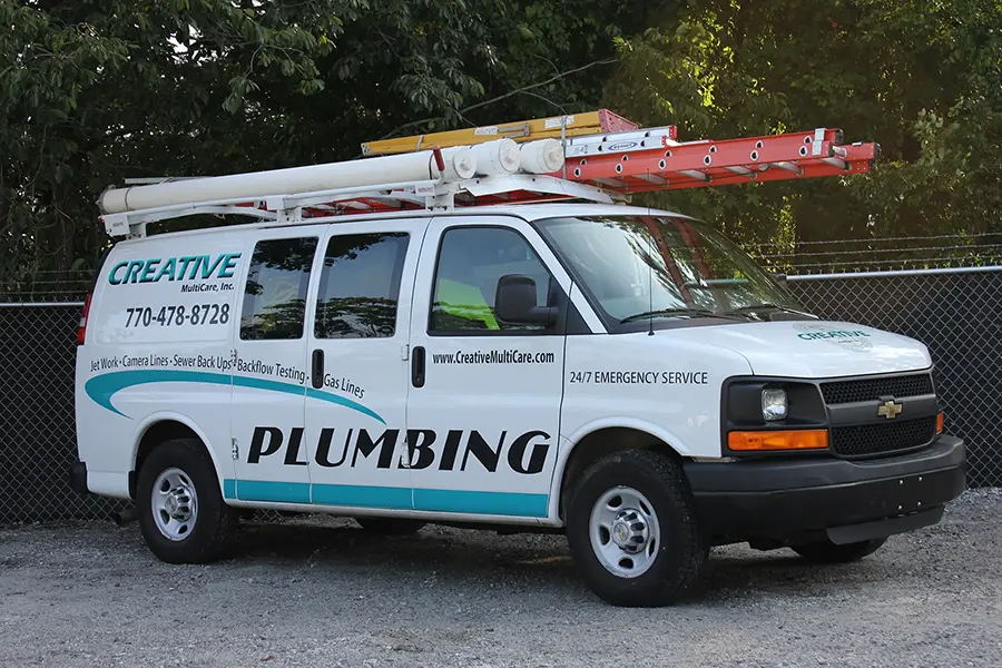 CMC plumbing service van