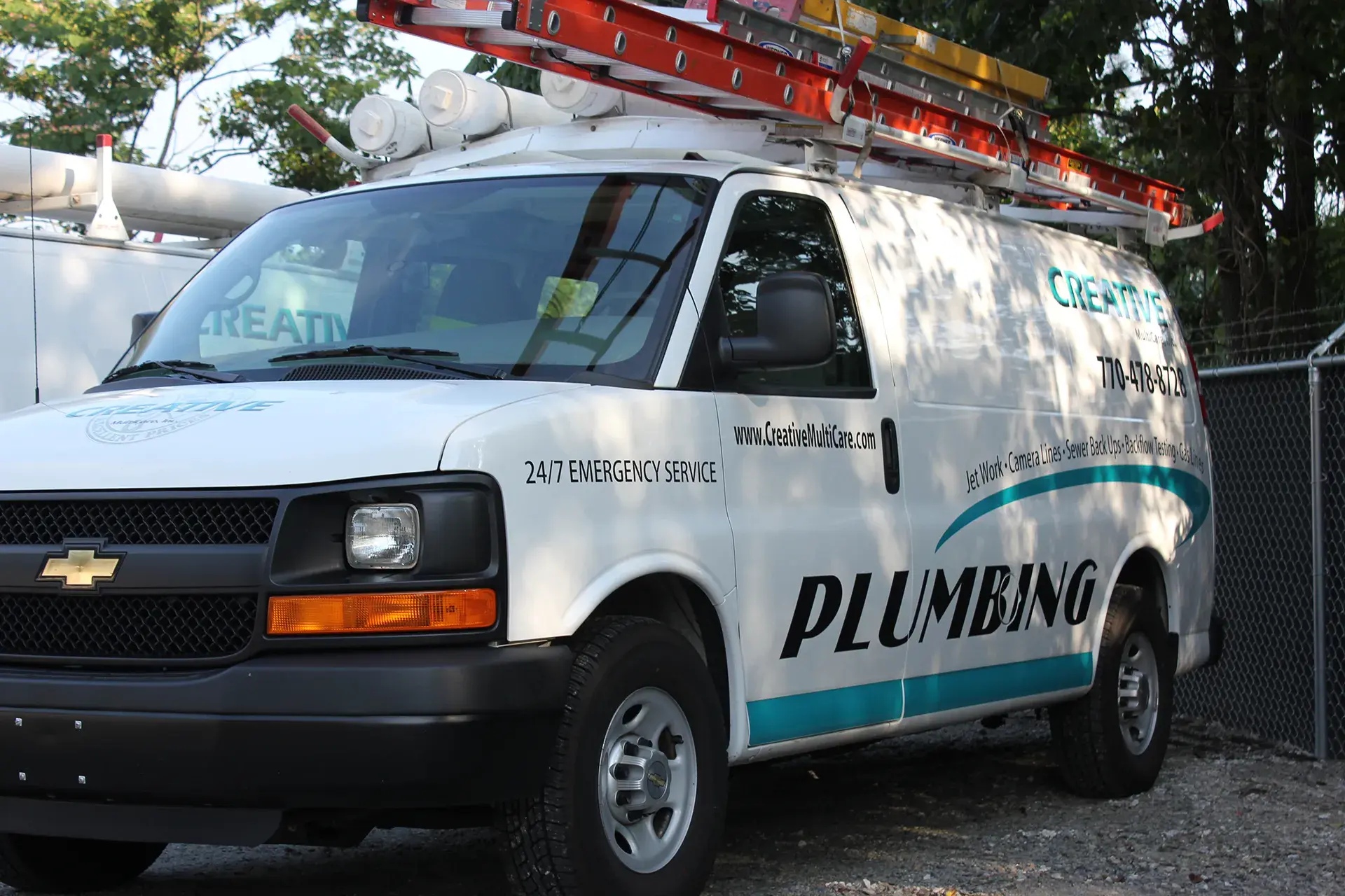 CMC plumbing service van